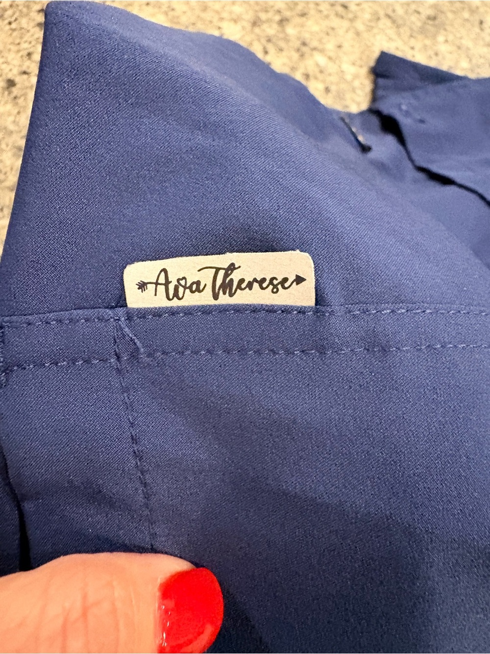 Ava Therese Women's Navy 2XL Scrub Pants with matching 3XL top